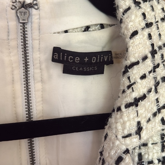 Alice + Olivia Black and White Tweed dress - Picture 3 of 5